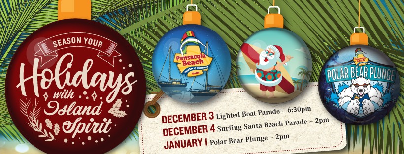 “Season Your Holidays with Island Spirit” on Pensacola Beach this December