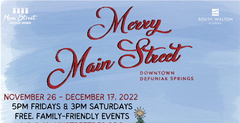 <strong>Merry Main Street Returns to Downtown DeFuniak Springs</strong>