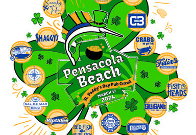 Go Irish on the Island: 37th Annual Pensacola Beach St. Paddy’s Day Pub Crawl Unveils Festive Schedule and App Adventure