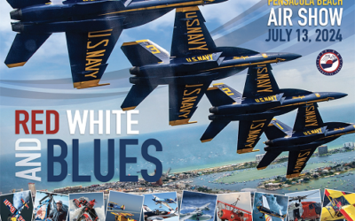 Blue Angels Fly Over Pensacola Beach July 13