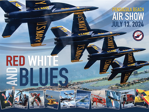 Blue Angels Fly Over Pensacola Beach July 13